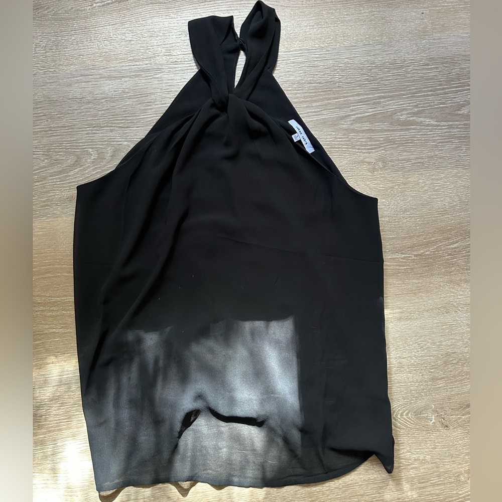 Naked Zebra Black Halter Tank Top